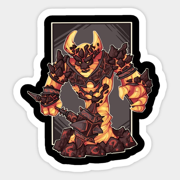 Ragnaros Sticker by ArryDesign